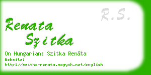 renata szitka business card